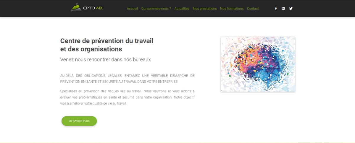 Page d’accueil du site CPTO-AIX
